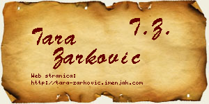 Tara Žarković vizit kartica